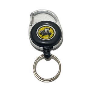 2004 Buffalo Wild Wings Logo Rope Leash Keychain Black Clip On Extendable 3 Inch
